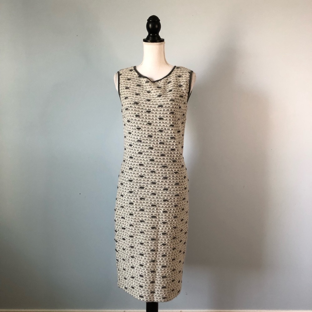 STIZZOLI | Tweed Sleeveless Midi Sheath Dress Sz M - Picture 2 of 7